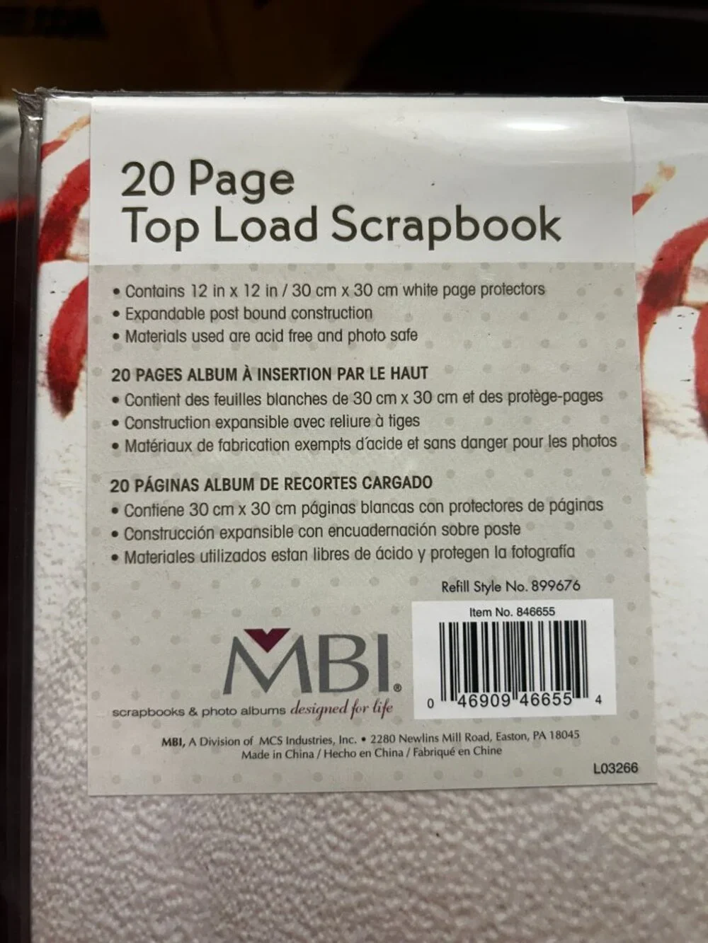 12 x 12 Top Load 20 Page Basbeall theme Scrapbook by MBI